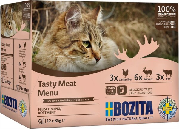 Bozita Tasty Meat Menu i Gelé 12x85g