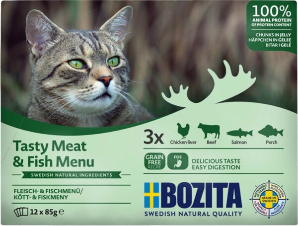 Bozita Tasty Meat & Fish Menu i Gelé 12x85g - Image 2